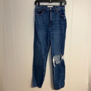 Abercrombie & Fitch the 90s straight ultra high-rise curve‎ love jeans size 28